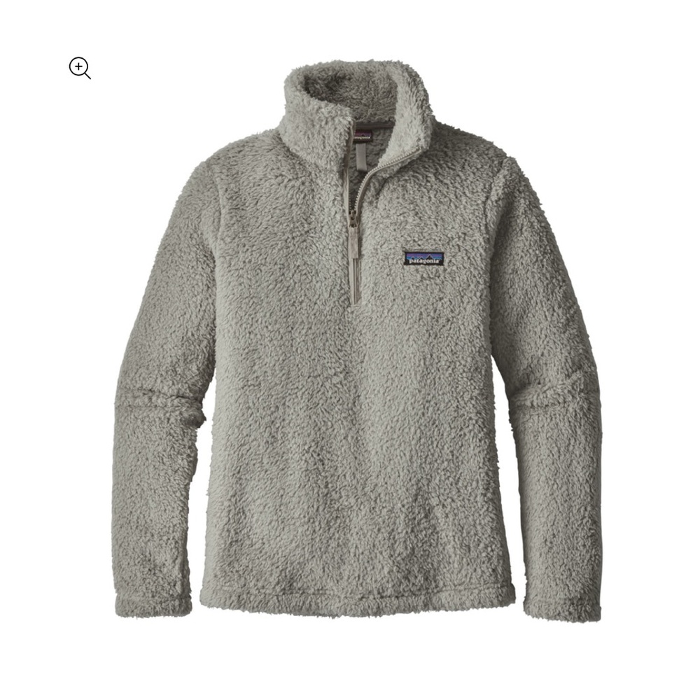 Patagonia Women’s Los Gatos 1/4 Zip Salt Grey Fleece Pullover Sweatshirt - Picture 1 of 11